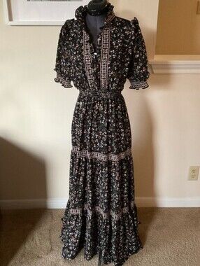 Maxx Studio Tiered Floral Maxi Dress